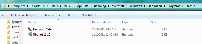 Windows Startup Folder